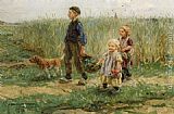 Children Strolling in the Fields by Jan Zoetelief Tromp